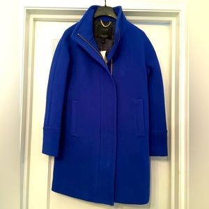 J. Crew stadium-cloth cocoon coat in Deep Violet, size 2